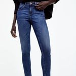 ZARA NWT MID-RISE SKINNY JEANS RAW HEM ZIP CUFFS WOMENS SIZE 4 BLUE Photo 10