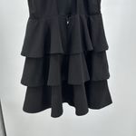 Altar'd State  Black halter open back ruffle tiered Mini Dress M flirty dance Photo 4