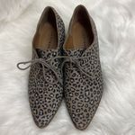 Lucky Brand Erreka Lace-Up Leather Oxford Titanium Romo Leopard Size 7.5 BIN 16 Photo 3
