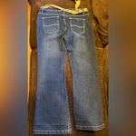 Lee Mid Rise Boot Cut Low Waist Wide Leg Blue Jeans Sz P12 Visible White Thread Photo 1