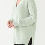 Nine West NWT Women’s V Neck Tunic Sweater Light Blue Gold Shimmer Size Medium Photo 0