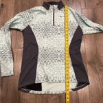 Sugoi Women’s Large Cycling Fleece Top Long Sleeve Aqua Midzero 1/4 Zip EUC Green Photo 9