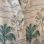 C&C California  Palm Tree Tropical Print Short Sleeve Linen Shirt Women’s Medium Photo 4