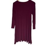 American Eagle Women’s M Swing Shift Dress Soft & Sexy Ribbed Maroon Red Casual Photo 1