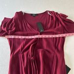 Lulus Burgundy Wide-Leg Jumpsuit NWT | Women’s Small | Flutter Sleeve Deep V Photo 7