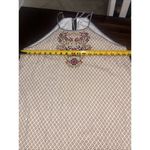 THML   Large Stripes Floral Embroidered Print Halter Tassel Lined Dress Photo 9