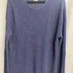 Nic+Zoe  Sweater Womens Medium Blue Linen Blend Knit Long Sleeve Pullover B63 Photo 0