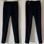 Boom Boom Jeans Navy Chino Stretch Pants with Red Stripe Photo 8