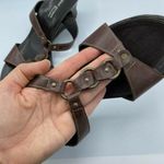 Paul Green Brown Open Toe Wedge Heel Leather 6.5 Y2K Photo 5