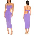 We Wore What Cocktail Snake Chain Cut Out Maxi Dress Electric Purple Medium NWT Photo 2