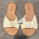 Torrid  Women's Cream Knotted Slide Sandals Size 7WW NWT Photo 0