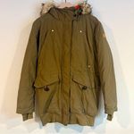 Bench  GREEN PARKA FAUX FUR HOOD COAT SIZE SMALL Photo 0