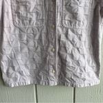 Madewell  Garment Dyed Checkerboard Button Up Shirt Short Sleeve Lavender Size XS Photo 4
