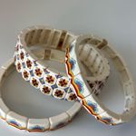 NWOT Roxanne assoulin Enamel Bracelet set of three Orange Photo 5