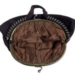 American Vintage VTG Purse Brown Felt Brass Spiral Clutch Handbag Retro MCM Classy Art to Wear Photo 2