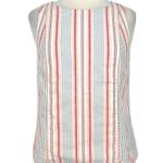 Vineyard Vines Abacos Stripe Tassel Sleeveless Top Pink Blue White Size 4 Photo 0