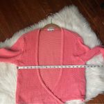 Pink Open Knit Sweater Wrap Balletcore Size L Photo 4