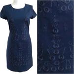 Brooks Brothers {6}  Embroidered Floral Shift Dress Deep Navy Photo 1