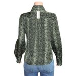 FAVORITE DAUGHTER The Take Me Seriously Long Sleeve Satin Top, Serpiente, Small Black Photo 8