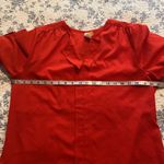 Bee Stitched Red Tunic Blouse Size Large Photo 9