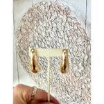 Anthropologie Gold Plated Long Water Drop Statement Stud Earrings Gold w/ Secure Back Closure Photo 1