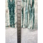 Peck & Peck Peck & Peck 100% Linen Blouse 3/4 Sleeve Button Up Abstract Teal Sz Large Photo 4