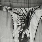 PacSun  Black and White Tie Dye Cheeky Bikini Bottom NWT Photo 3