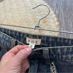 POL ‎ denim rhinestone fringe shorts festival cowgirl womens size S Photo 6