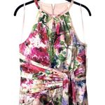 Eliza J New  Size 8 Floral Printed Cut Out Sash Dress Watercolor Art To Wear NWT Photo 3