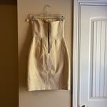 Max and Cleo Elegant Gold Strapless Dress Photo 9