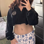 YoungLA cropped black sweatshirt size S Photo 0