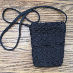 Brown Crochet Crossbody Bag Black Photo 0