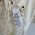 Madewell Linen Floral Eyelet Cream Crop Top (M) Photo 7