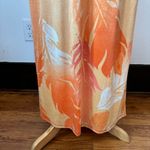 Vintage 90’s Orange Tropical Leaf Maxi Skirt Size L Photo 5