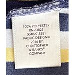 CJ Banks Shirt Striped Long Sleeve Blouse Hi Low Yellow Blue White Women Plus 3X Photo 5