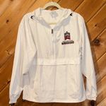 Champion  East Stroudsburg warriors white quarterzip windbreaker packable jacket Photo 0