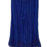 Matilda Jane Size Medium Blue Festival Season Gauze Lagenlook Pull On Pants Photo 0