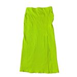 Lulus NWT  Size Large Lime Green Ribbed Bodycon‎ Skirt Y2K Neon Stretch Midi Photo 2