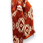 No Boundaries  mock neck super soft women’s sweater fun print brick color size m Photo 5