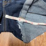 American Eagle  Women Hi-Rise Shortie Blue Jean Shorts Dark Wash Raw Hem Cuff 6 Photo 8