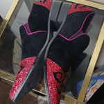 Amalfi Mens Black Velvet Bannon Metallic Slip On Exotic Loafers Size 12 Pink Photo 6