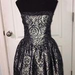 XOXO Elegant Black and Silver Strapless Dress Photo 0