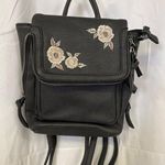 Vintage Women's Matte Black Mini Floral Backpack SKU 6117 Photo 0