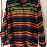 Equipment  Femme Multicolor Striped One Hundred Percent Silk Shirt Size M EUC Photo 0
