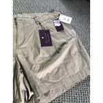 Gloria Vanderbilt New  size 18 Brown Pockets Pleated Chino Shorts Free Shipping Photo 2