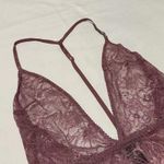 Victoria's Secret Victoria’s Secret Purple Semi Sheer Lace Bodysuit Teddy Lingerie S Small NWOT Photo 9