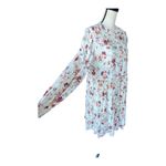Penelope Rose Floral Long Sleeve Tiered Mini Dress Size XL White Photo 2