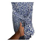 MADISON blue floral maxi dress with short flutter sleeves size small Photo 7