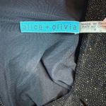 Alice + Olivia  Slinky Ruched Shimmer Dress Sparkle Black Gold Size Small Photo 5