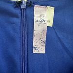 Alya Mini Dress Royal Blue Black Embroidery Sleeveless Fit & Flare Dress Medium Photo 1